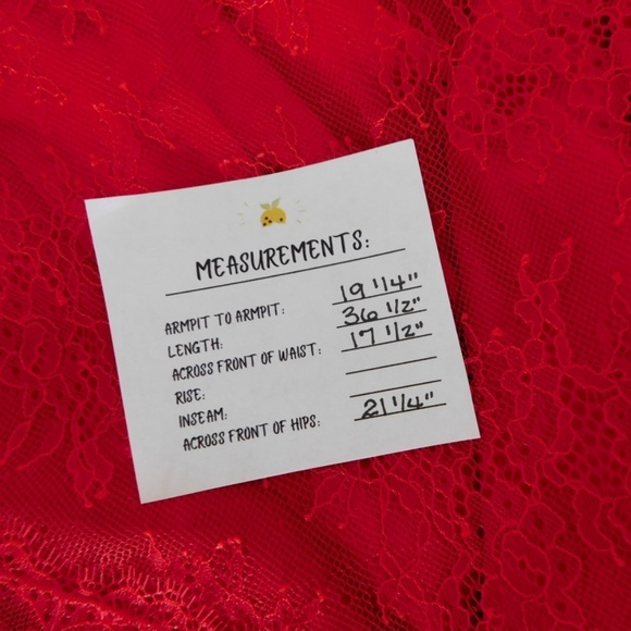 VS VICTORIA’S SECRET Red Satin Chantilly Lace Robe Valentine's Day X-Small Small - Picture 15 of 15